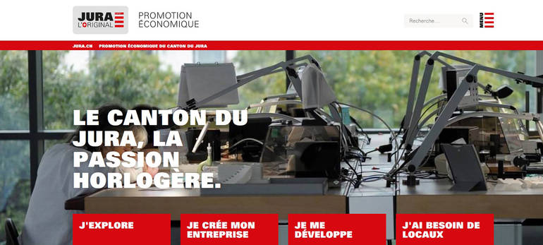 Site Internet Promotion économique Canton du Jura 